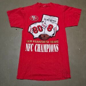 Vintage NFL‎ San Francisco 49ers 1995 NFC Champions T Shirt Youth Size Medium